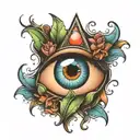 eye tear drop tattoo design idea