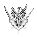 Sagittarius classic tattoo design idea