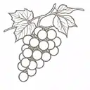 grapes tattoo design idea