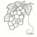 grapes tattoo design idea