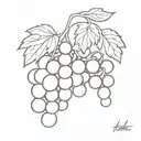 grapes tattoo design idea
