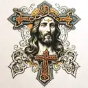 Jesus cross tattoo design idea