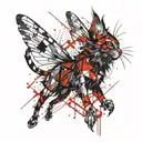 Maine Coon Wasp tattoo design idea