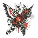 Maine Coon Wasp tattoo design idea