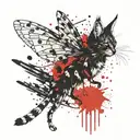 Maine Coon Wasp tattoo design idea