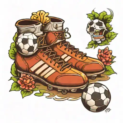ankle soccer hooligans tattoo design idea