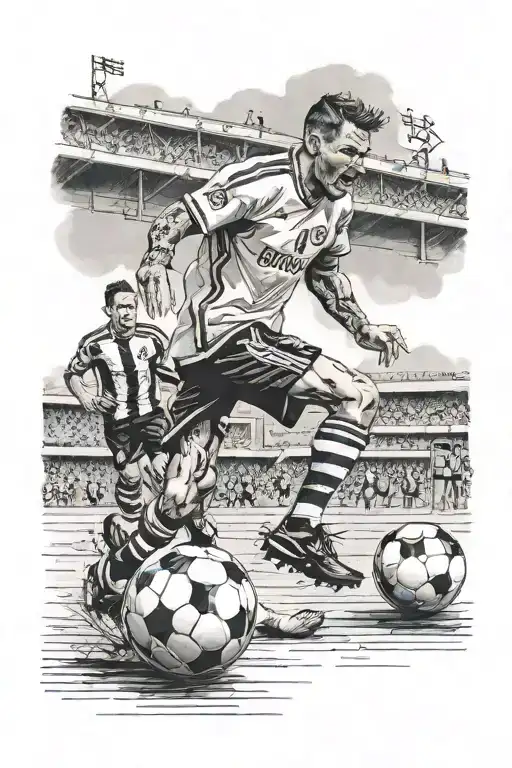 ankle soccer hooligans tattoo design idea