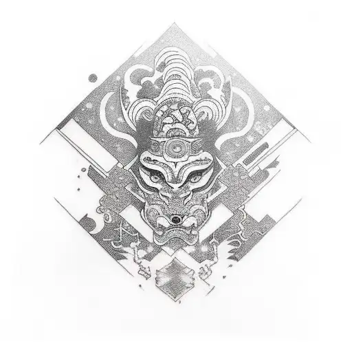 "INTUITION" warped tattoo design idea