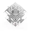 "INTUITION" warped tattoo design idea