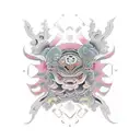 "INTUITION" warped tattoo design idea