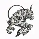 Create picture, tattoo, stencil, for beginners, black, borderline short description, in 1-3 words, slimming. moon tattoo design idea