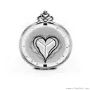 broken heart pocket watch tattoo design idea