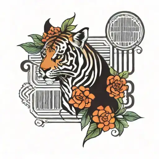 barcode tattoo design idea