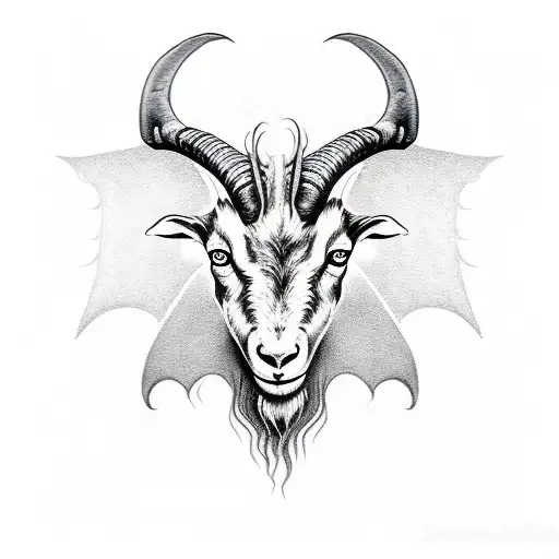 Satan, Goat, Devil, Evil, Dark, Horns tattoo design idea