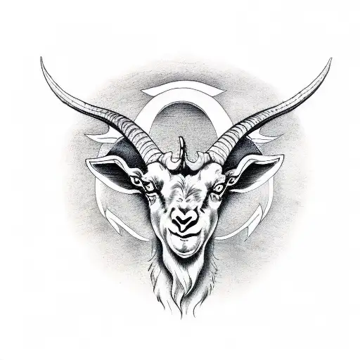 Satan, Goat, Devil, Evil, Dark, Horns tattoo design idea