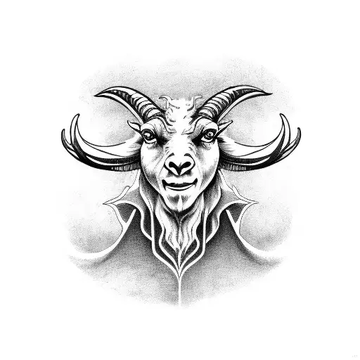 Satan, Goat, Devil, Evil, Dark, Horns tattoo design idea