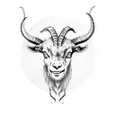 Satan, Goat, Devil, Evil, Dark, Horns tattoo design idea