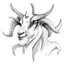 Satan, Goat, Devil, Evil, Dark, Horns tattoo design idea