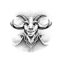 Satan, Goat, Devil, Evil, Dark, Horns tattoo design idea