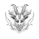 Satan, Goat, Devil, Evil, Dark, Horns tattoo design idea