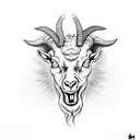 Satan, Goat, Devil, Evil, Dark, Horns tattoo design idea