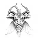 Satan, Goat, Devil, Evil, Dark, Horns tattoo design idea
