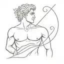 adonis greek god tattoo design idea