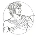 adonis greek god tattoo design idea