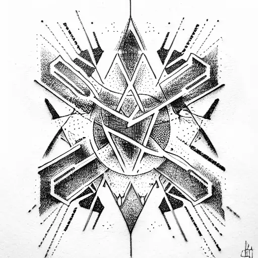 the words "Nova" written in scientific equation  tattoo design idea