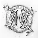 the word Nova written in scientific equation  tattoo design idea