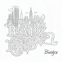 name of Beatriz with written NYC underneath  tattoo design idea