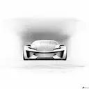 A sleek sports car speeding on a race track tattoo design idea