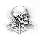 skeleton in ghost sheet holding at tattoo design idea