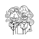 Gay couple abstract  tattoo design idea