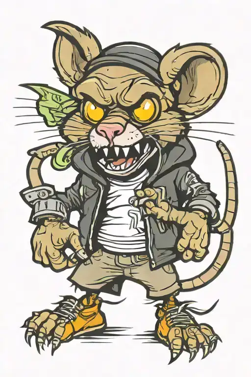 hood rat tattoo design idea