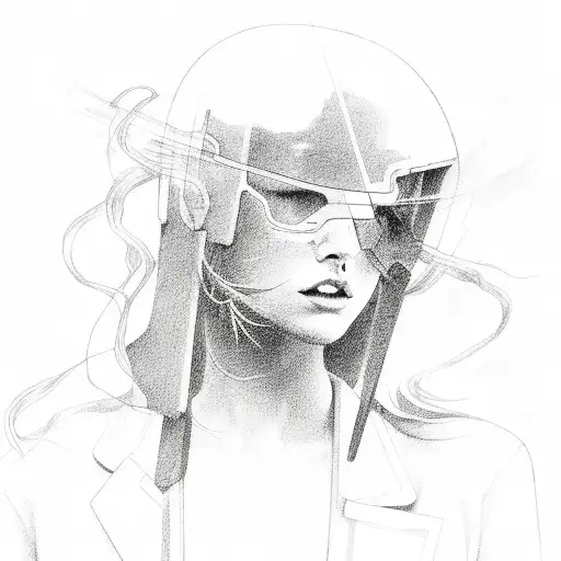 Lightning in broken bottle tattoo design idea