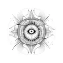sonne mond sterne tattoo design idea