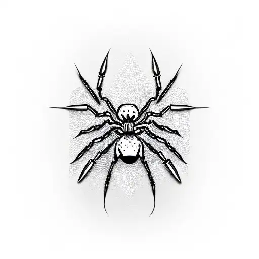 spider barbed wire barbwire flower knife tattoo design idea