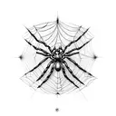 Spider Web spider barbed wire barbwire tattoo design idea