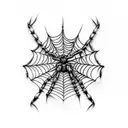 Spider Web spider barbed wire barbwire tattoo design idea