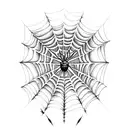 Spider Web spider barbed wire barbwire tattoo design idea