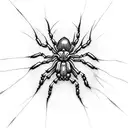 spider barbed wire barbwire tattoo design idea