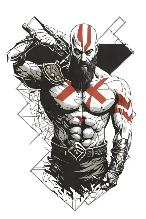 kratos god of war tattoo design idea