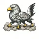 freedom, animals, cloud background tattoo design idea