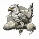 freedom, animals, cloud background tattoo design idea