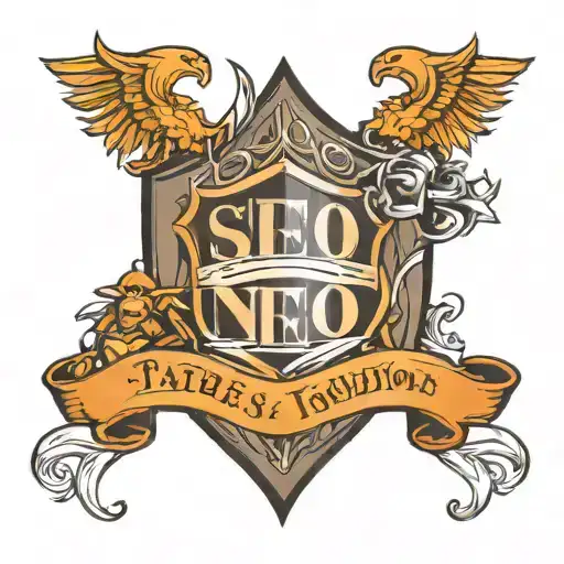 Shield with the inscription Tape tattoo design idea