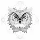 A mesmerizing mandala design, incorporating elements of wisdom and global learning, with an owl perched at its center tattoo design idea