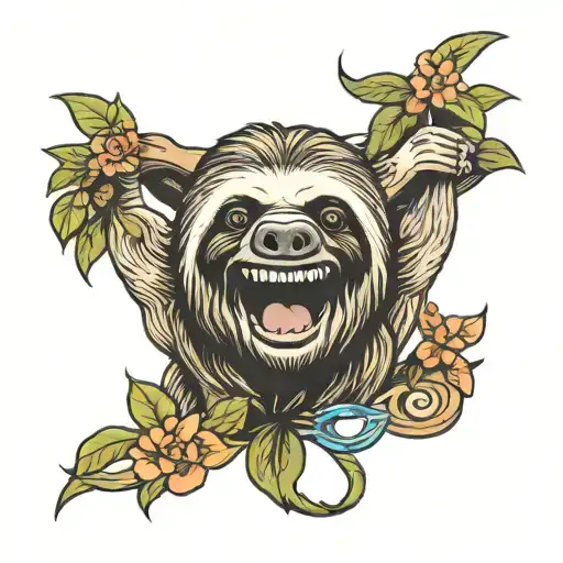 sloth sin tatto design tattoo design idea