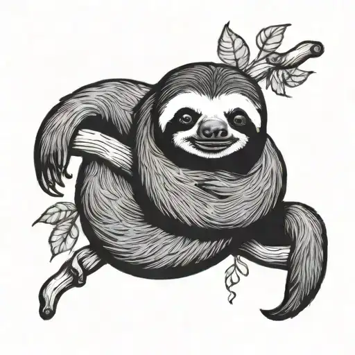slothful sin, not animal tattoo design idea