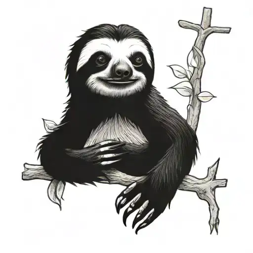 slothful sin tattoo design idea
